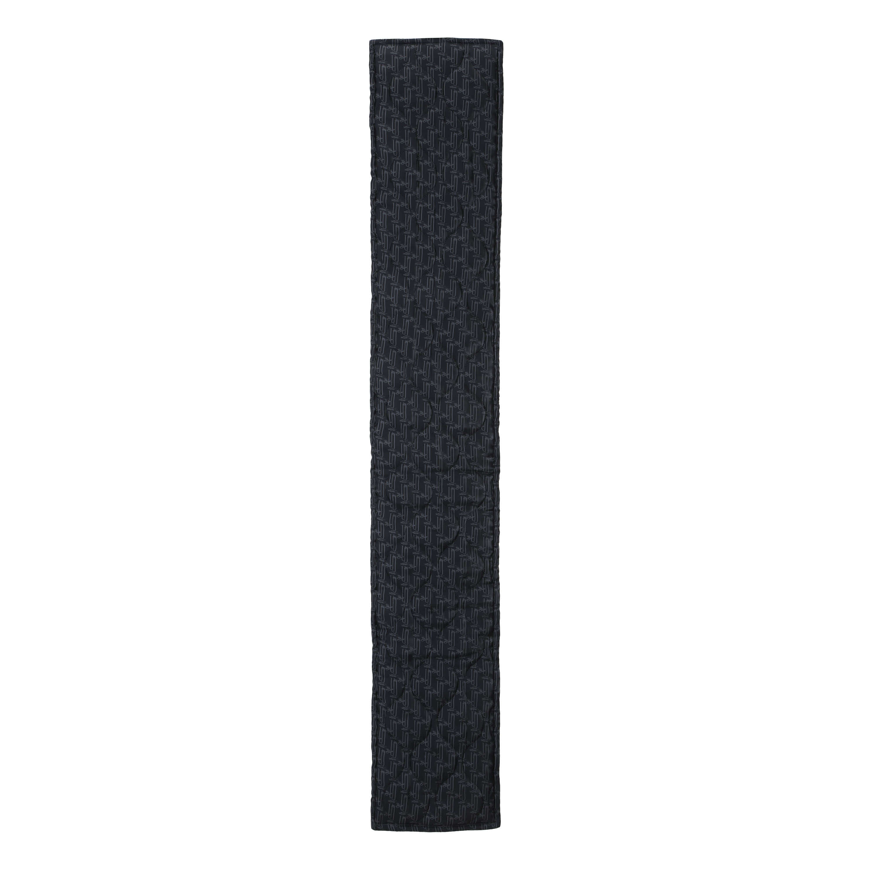 SHINY QUILTED MUFFLER (BLACK)